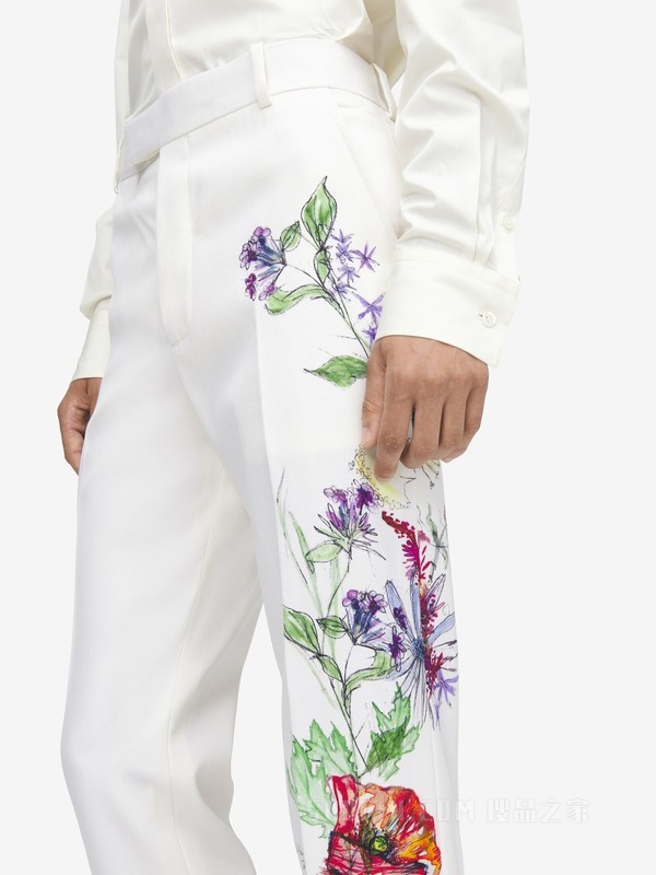 草甸花卉烟管裤