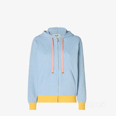 运动衫 FENDI 2026春节限定系列浅蓝色FF棉和桑蚕丝运动衫