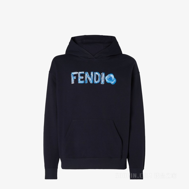 运动衫 FENDI 2026春节限定系列深蓝色棉质运动衫