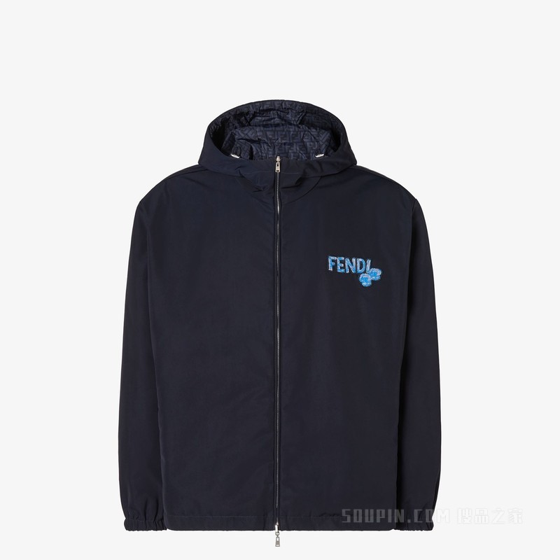 两面穿夹克衫 FENDI 2026春节限定系列蓝色高科技布料夹克