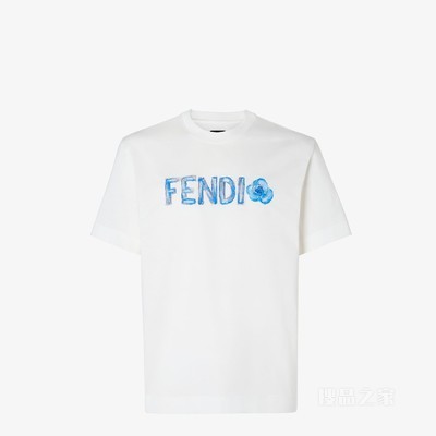 T恤 FENDI 2026春节限定系列白色棉质T恤