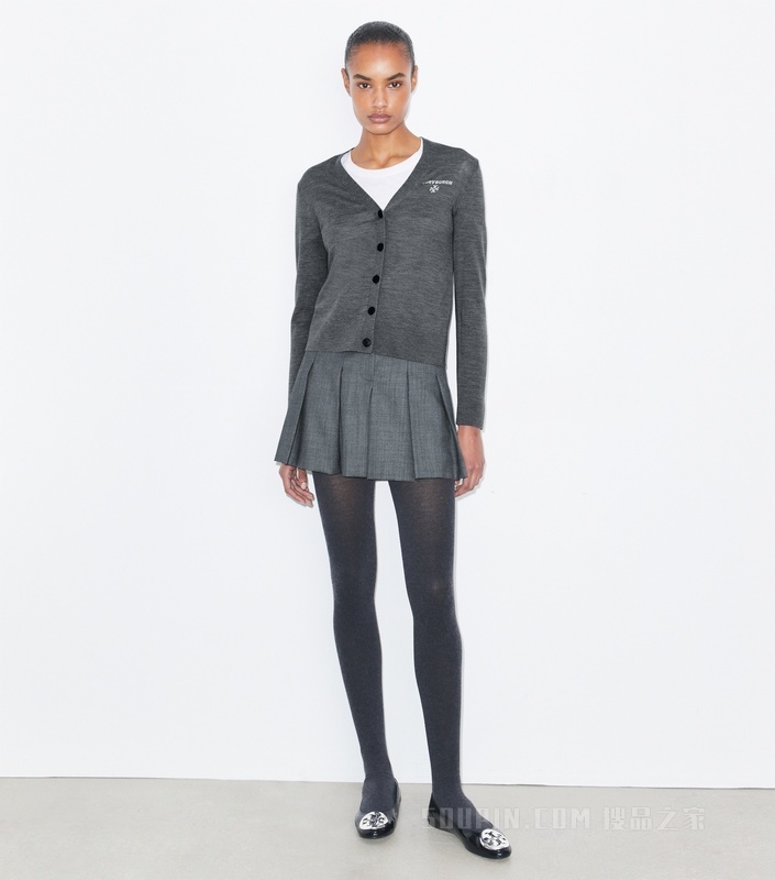 Simone 羊毛开衫 岩石灰