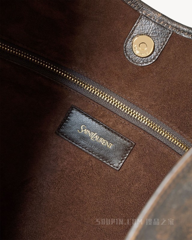 MOMBASA中号复古皮革手袋