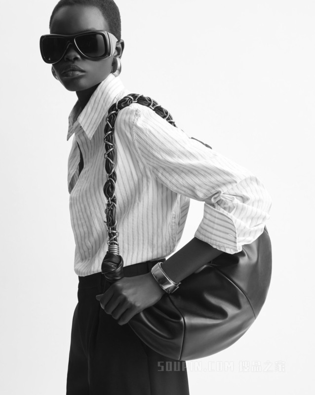 AMALIA绒面革hobo手袋