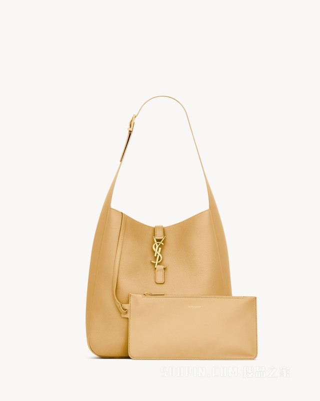 LE 5 À 7大号柔软粒面皮革手袋