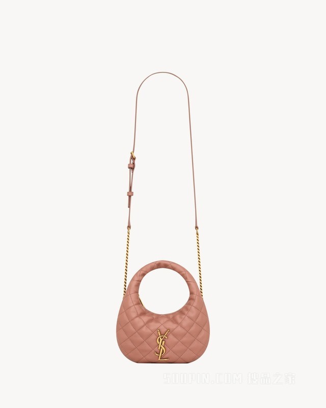 ICARINO绗缝纳帕皮革迷你手袋