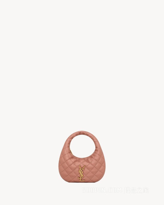 ICARINO绗缝纳帕皮革迷你手袋