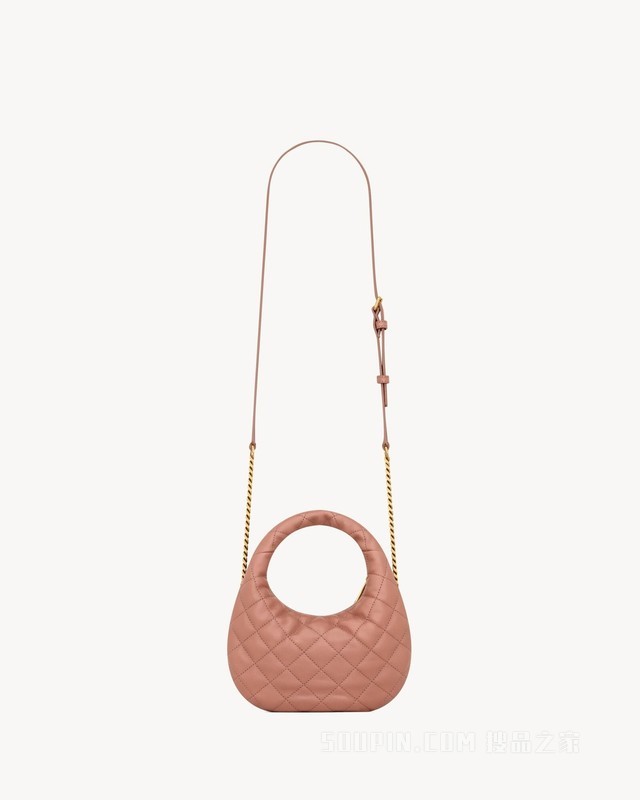 ICARINO绗缝纳帕皮革迷你手袋