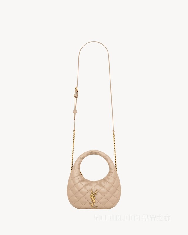 ICARINO绗缝纳帕皮革迷你手袋