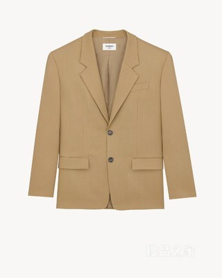 羊毛和马海毛帆布夹克