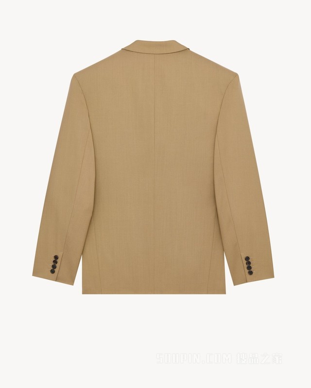 羊毛和马海毛帆布夹克