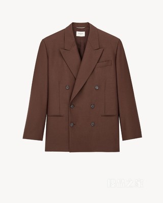 羊毛和马海毛帆布夹克