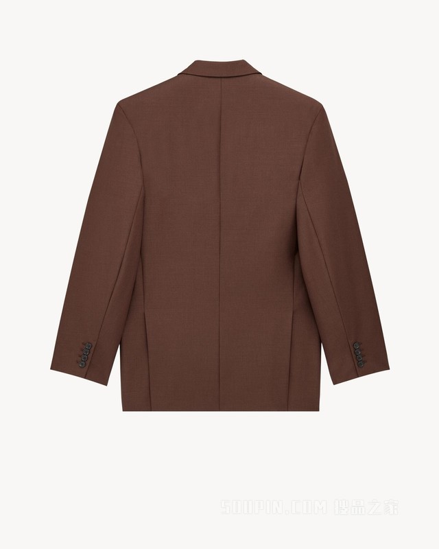 羊毛和马海毛帆布夹克