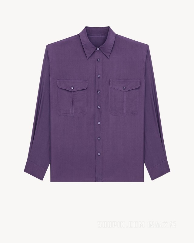 桑蚕丝缎面衬衫