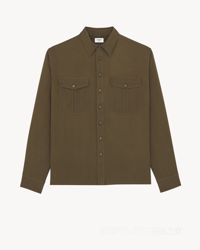 桑蚕丝缎面背面绉缎衬衫