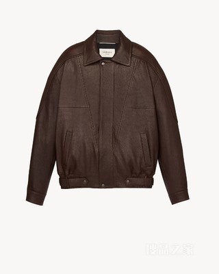 泡泡羊皮革夹克