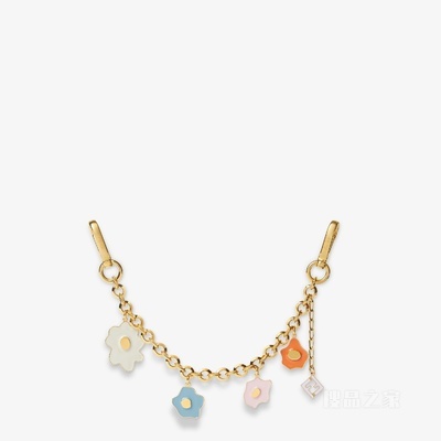 Sunny Side Flowers链条挂饰 金色金属挂饰