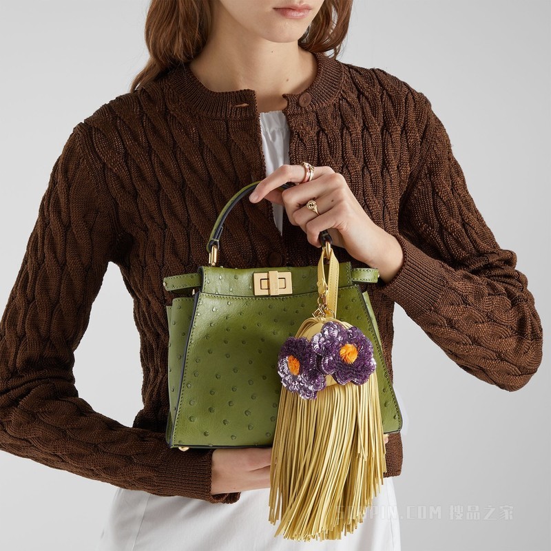 Bag Bugs挂饰 黄色纳帕皮革挂饰