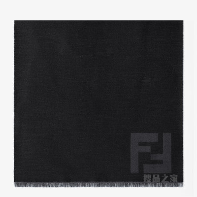 围巾 黑色羊毛围巾