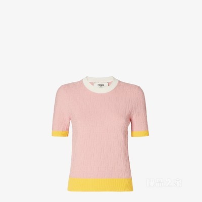 毛衣 浅粉红色棉质和桑蚕丝毛衣