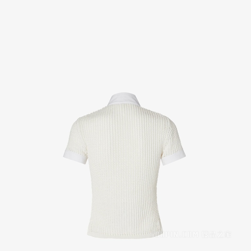 衬衫 白色棉质网眼布衬衫