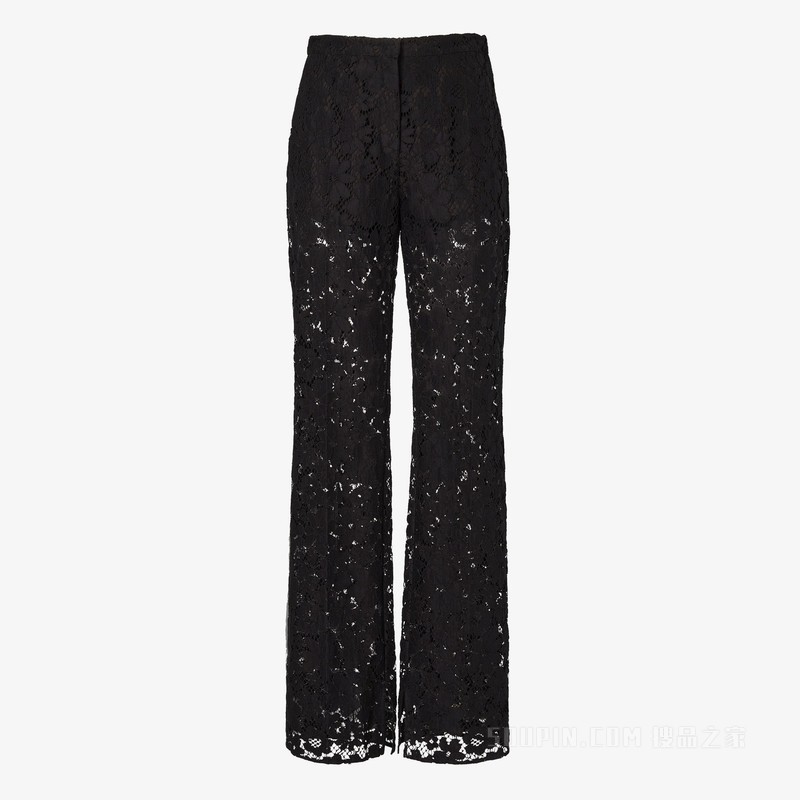 长裤 黑色蕾丝长裤