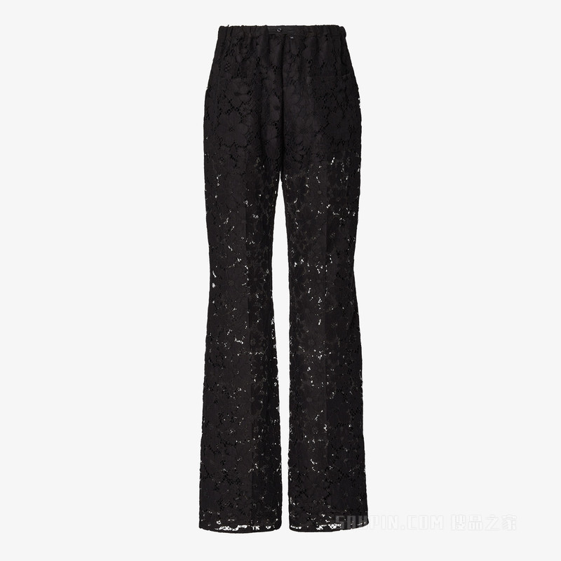 长裤 黑色蕾丝长裤