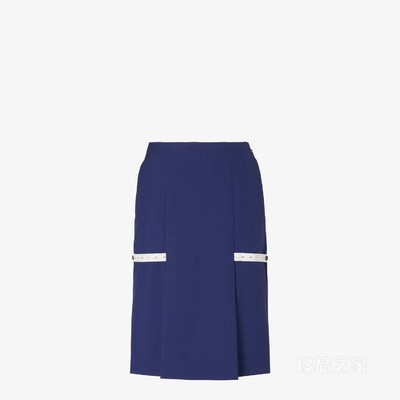 半身裙 深蓝色马海毛布料半身裙