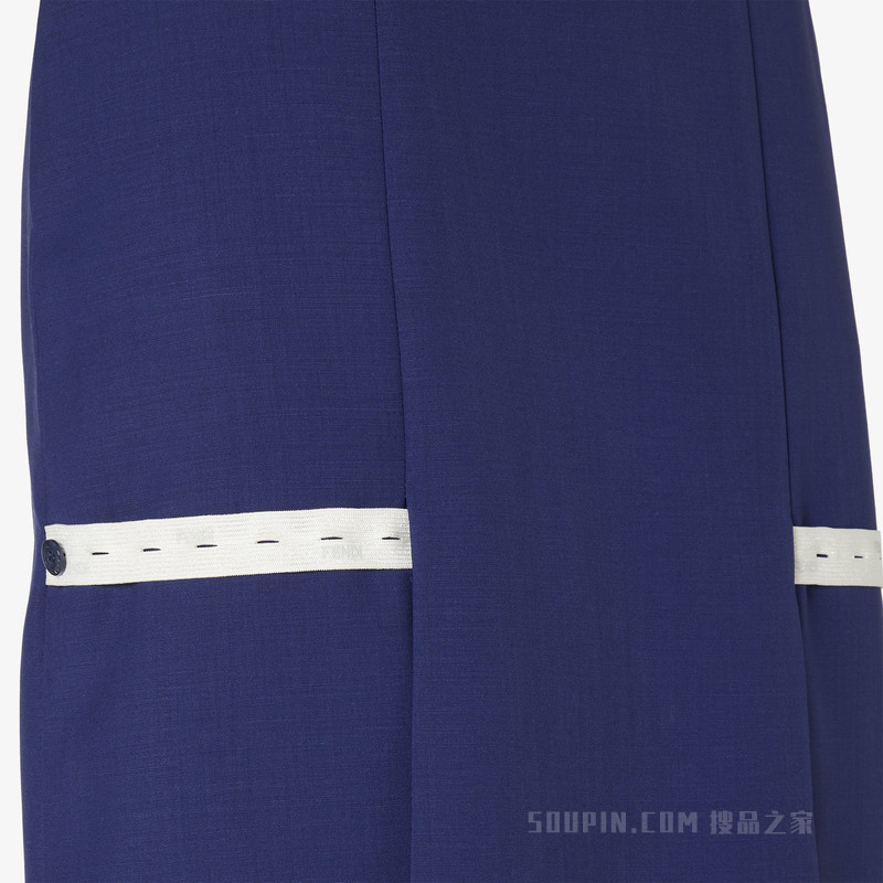 半身裙 深蓝色马海毛布料半身裙