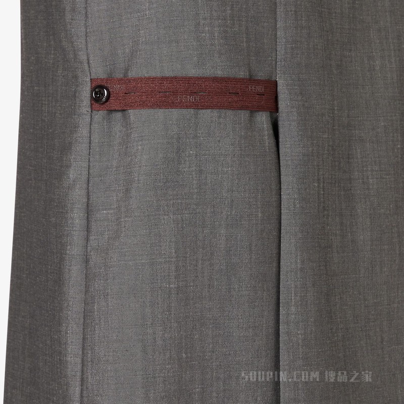 半身裙 灰色马海毛布料半身裙