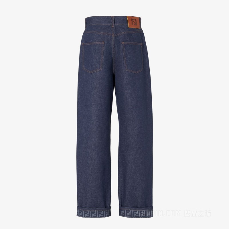 长牛仔裤 海军蓝牛仔面料长裤