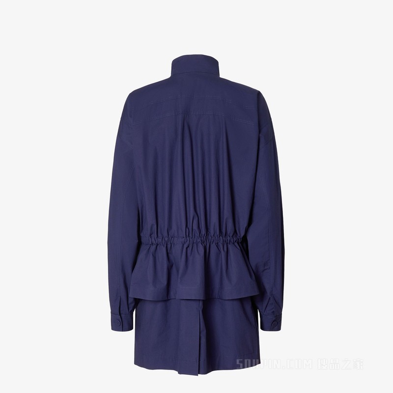 夹克衫 深蓝色府绸派克大衣