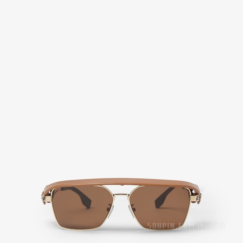 FENDI Sky 金色金属太阳镜