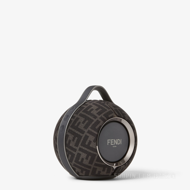 FENDI x Devialet 灰色和黑色FF提花便携式扬声器