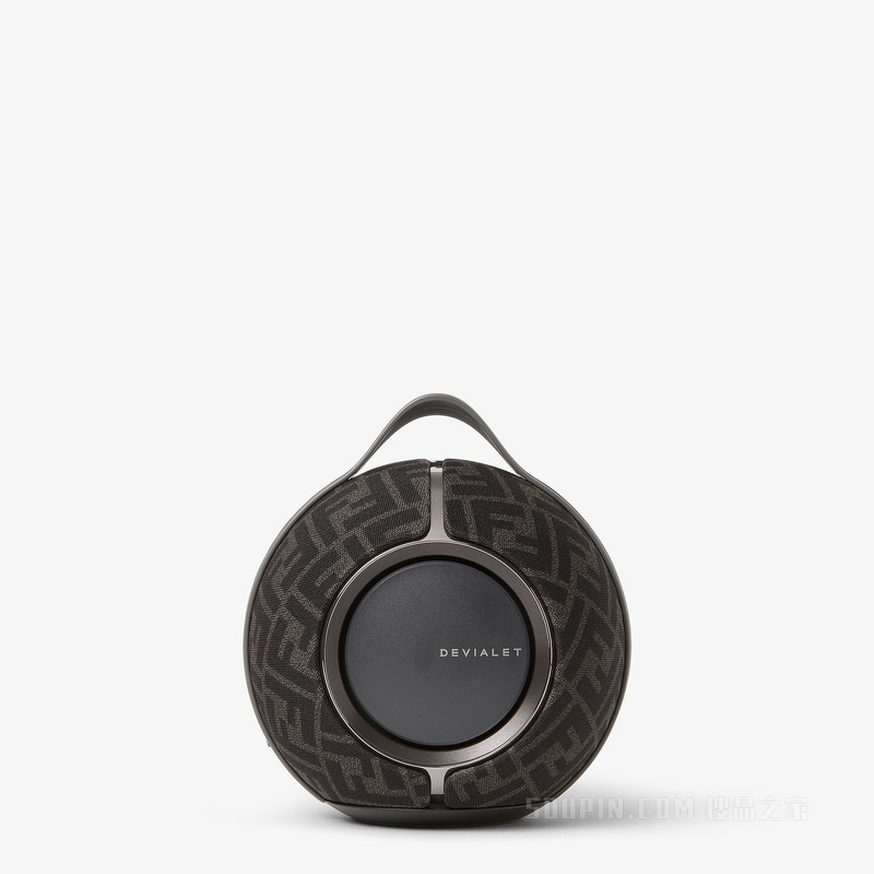 FENDI x Devialet 灰色和黑色FF提花便携式扬声器