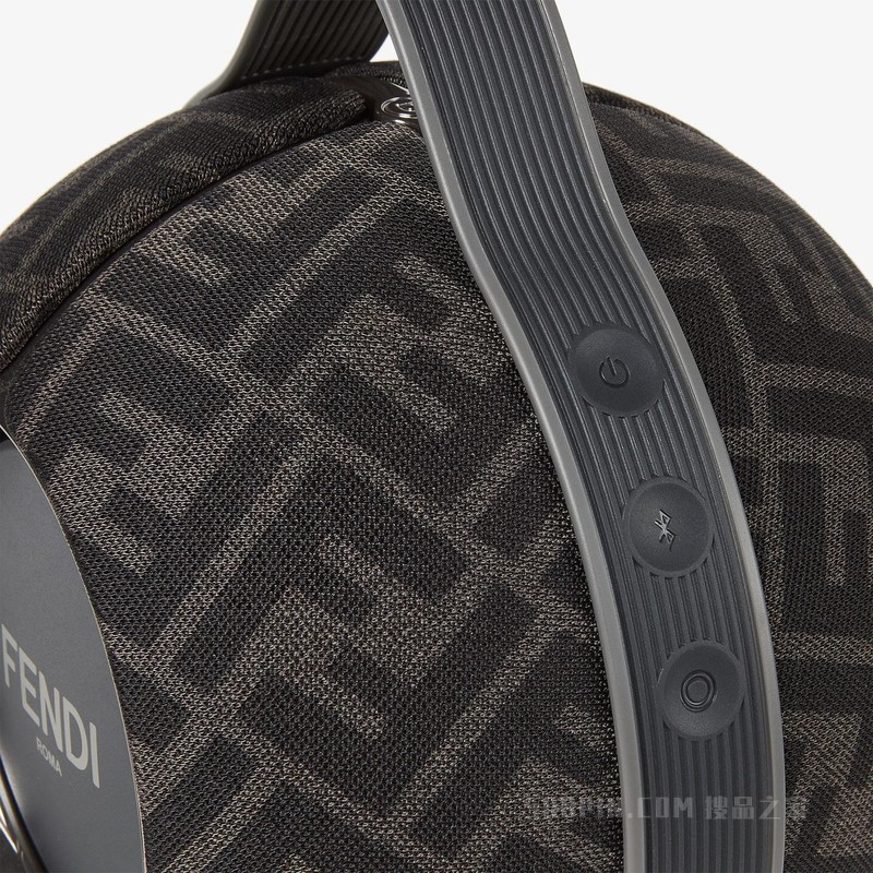 FENDI x Devialet 灰色和黑色FF提花便携式扬声器