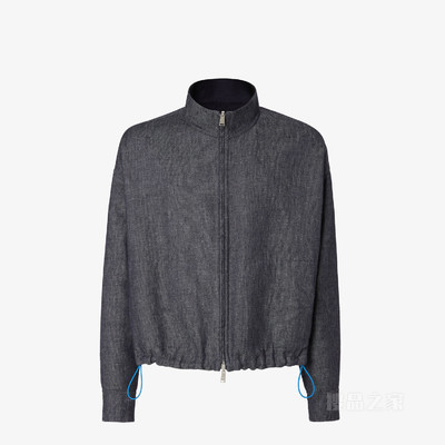 两面穿夹克衫 深蓝色牛仔面料夹克衫