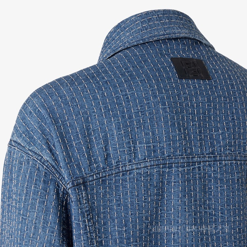 牛仔夹克 靛蓝色牛仔夹克