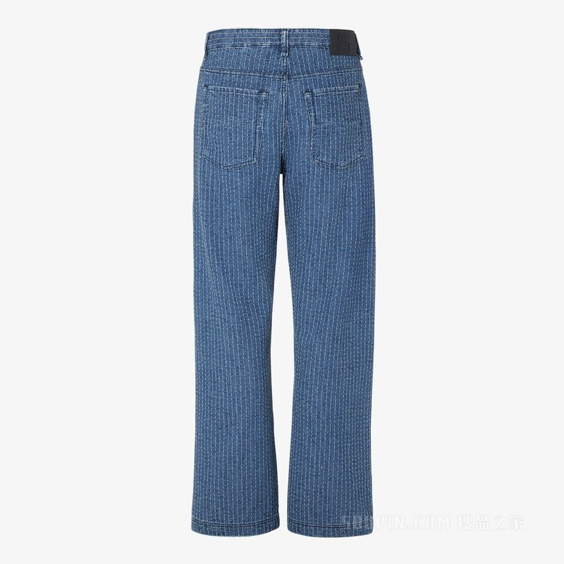 长牛仔裤 靛蓝色牛仔裤