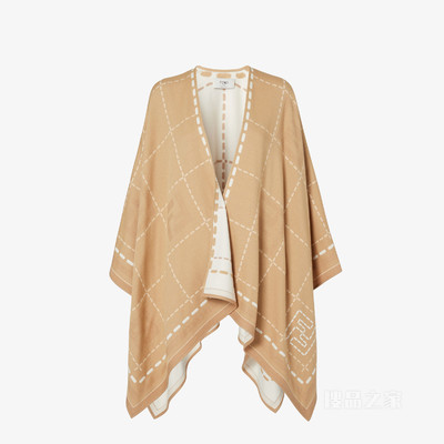 斗篷 米色羊毛斗篷