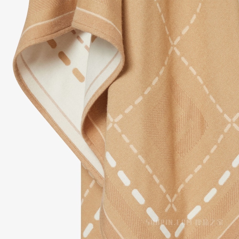 斗篷 米色羊毛斗篷