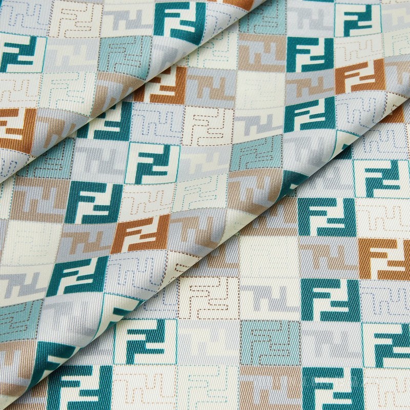 FENDI围巾 蓝色桑蚕丝围巾