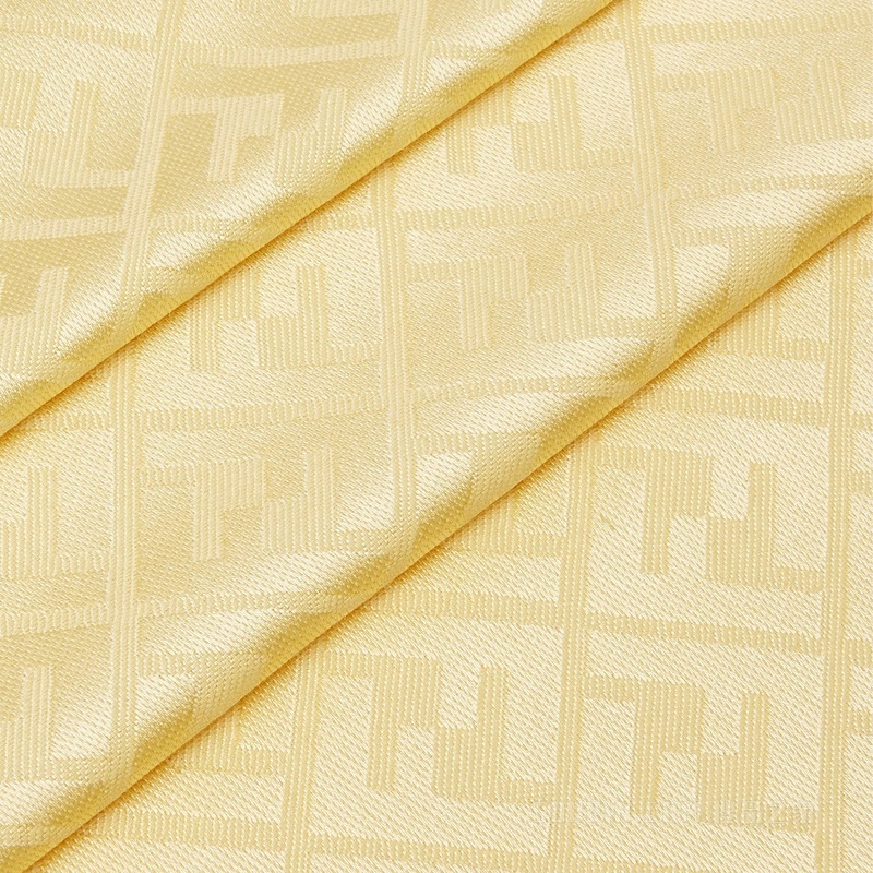 FF披巾 黄色桑蚕丝和羊毛混纺披肩