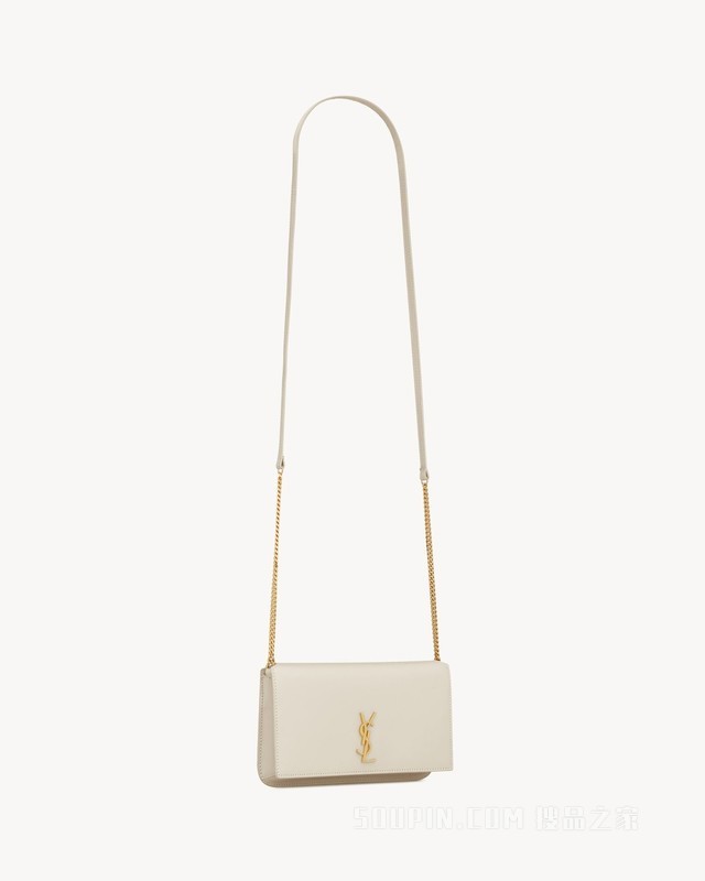 CASSANDRE SAINT LAURENT光滑皮革饰带手机包