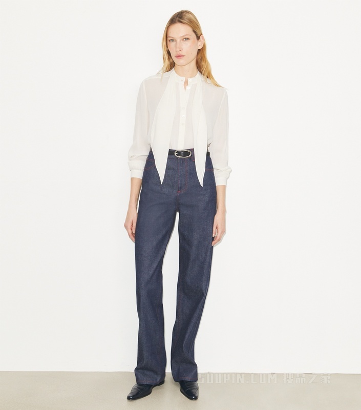 蝴蝶结上衣 象牙白