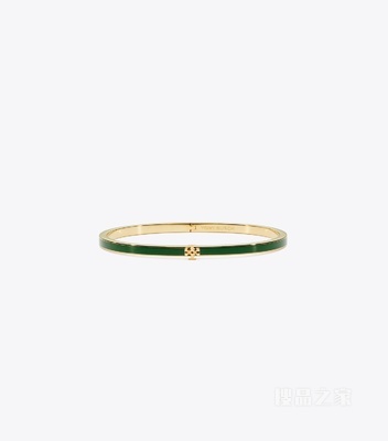 【礼物】Icon 经典系列细款珐琅手镯 Tory 金/深甘蓝色