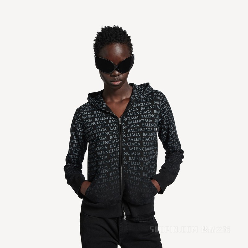 TYPE FADE HOODIE小号版型拉链连帽卫衣