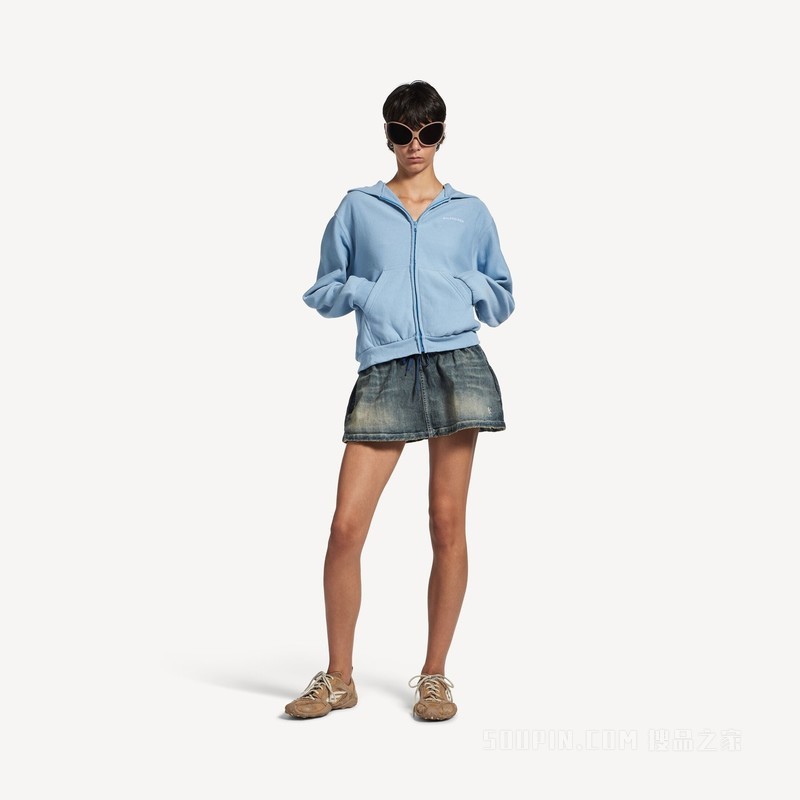 BALENCIAGA BACK HOODIE常规版型拉链连帽卫衣