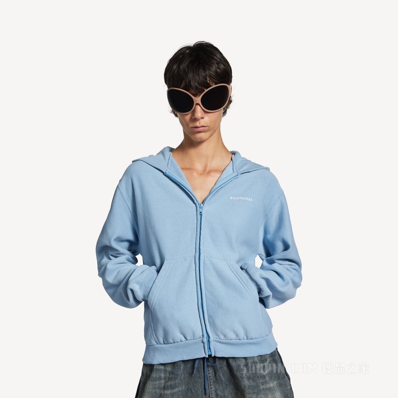 BALENCIAGA BACK HOODIE常规版型拉链连帽卫衣