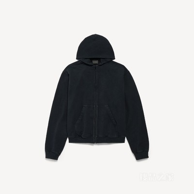 BOW HOODIE常规版型拉链连帽卫衣